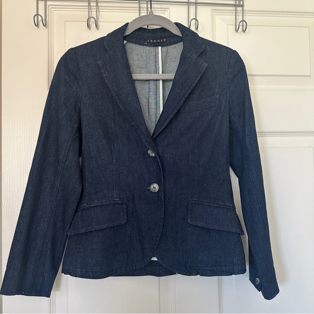 Theory Women's Dark indigo denim Blazer